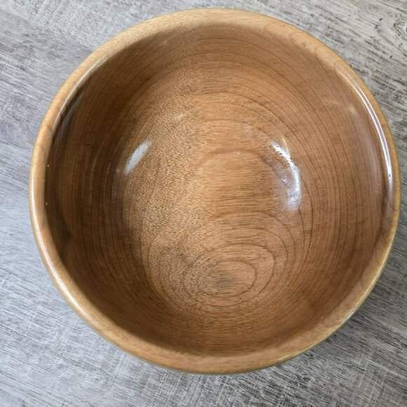VTG Myrtlewood Chalet Candy Nut Dish Bowl Handcrafted Oregon Myrtle Wood 5.5" - Picture 6 of 13